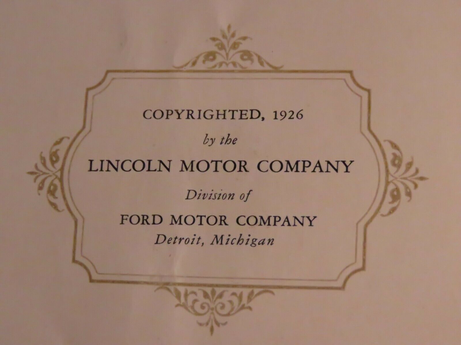 1926 1927 Lincoln Car Catalog Brochure Models, Colors & Interior Design Details