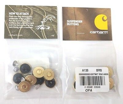Carhartt Replacement Suspender Buttons 8pc Per Pkg [ca#1-135]  Free Ship In Us