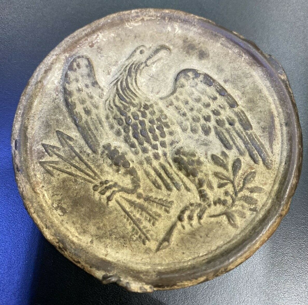 Us Civil War Brass Union Eagle Breast Plate - Lead Backed - Genuine & Original