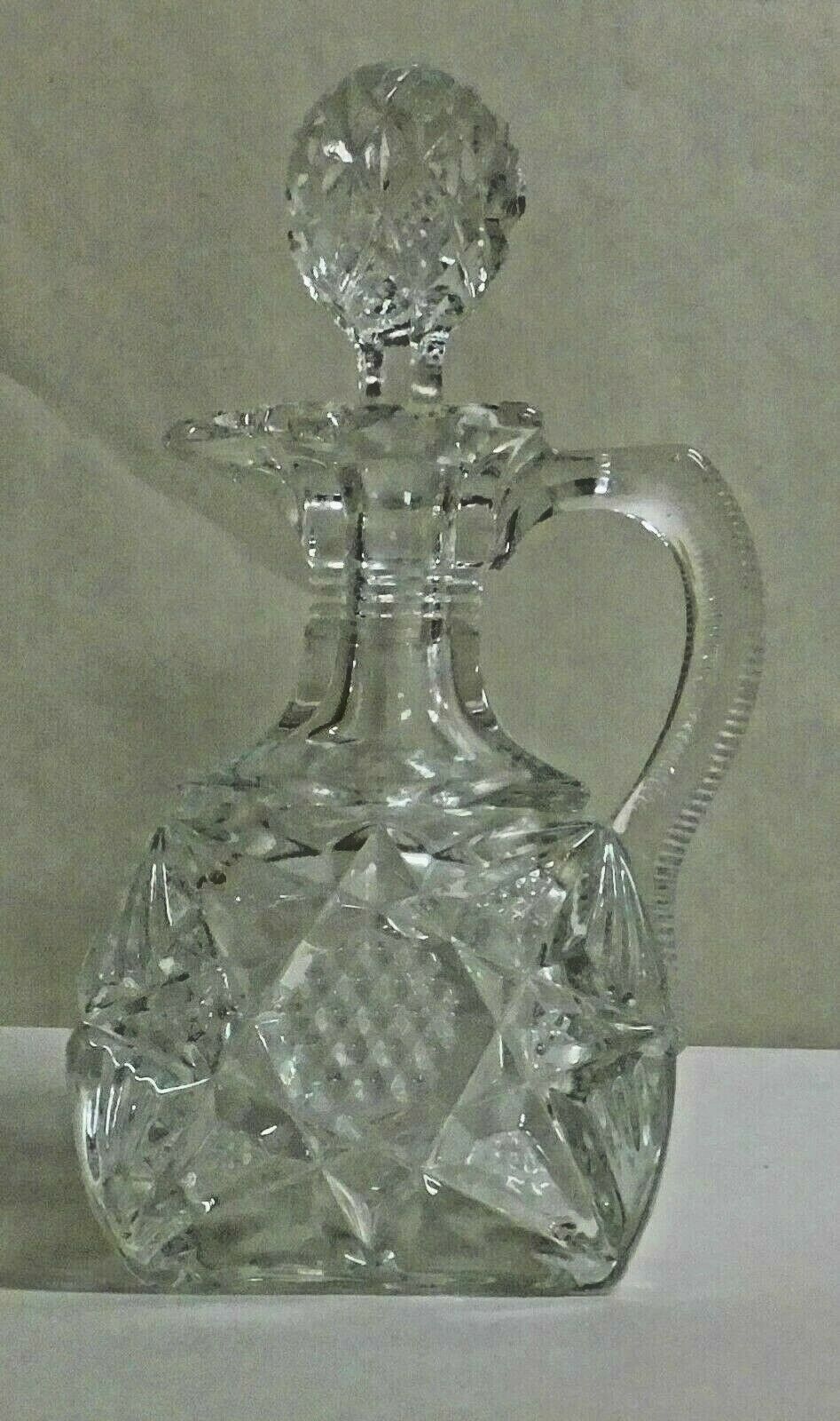 United States Glass 6.5" Illinois Aka Clarissa Glass Cruet Circa 1987-1910
