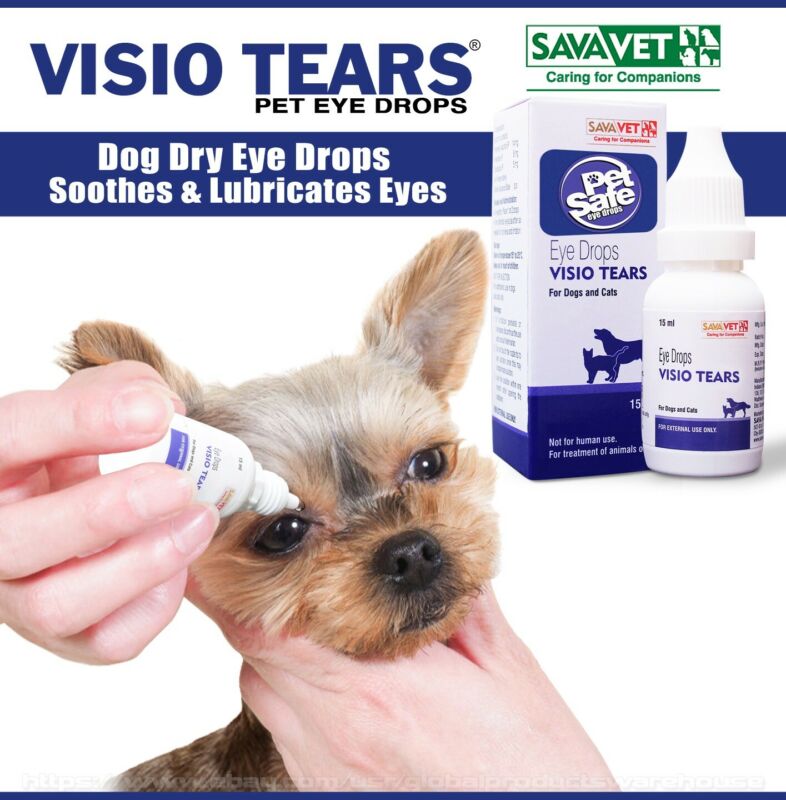 Dog Cat Dry Eye Drops: Artificial Tears, Itch, Red, Pink, Conjunctivitis, Kcs