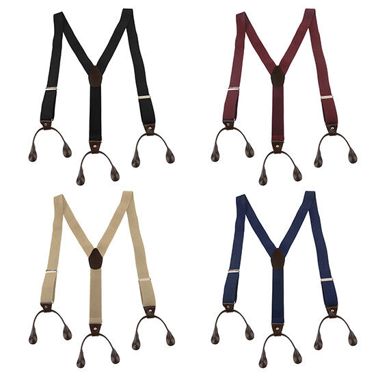 New Style Button Holes Link Men's Suspenders Adjustable Elastic Unisex Braces