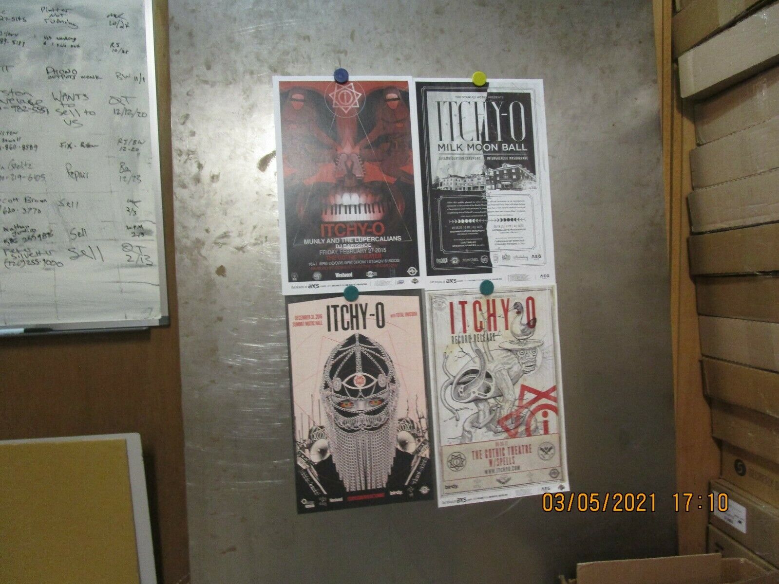 Itchy-o Lot Of 4 Show Posters Gothic Theatre/summit Music Hall Denver 2015-2020