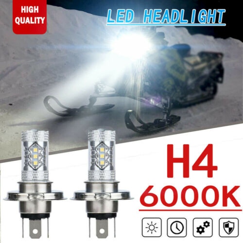 For Ski-doo Snowmobile 2x 6000k Clear White 160w Led Headlight H4 9003 Bulbs