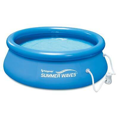 Summer Waves 8ft X 8ft X 2.5ft Inflatable Above Ground Pool With Filter Pump