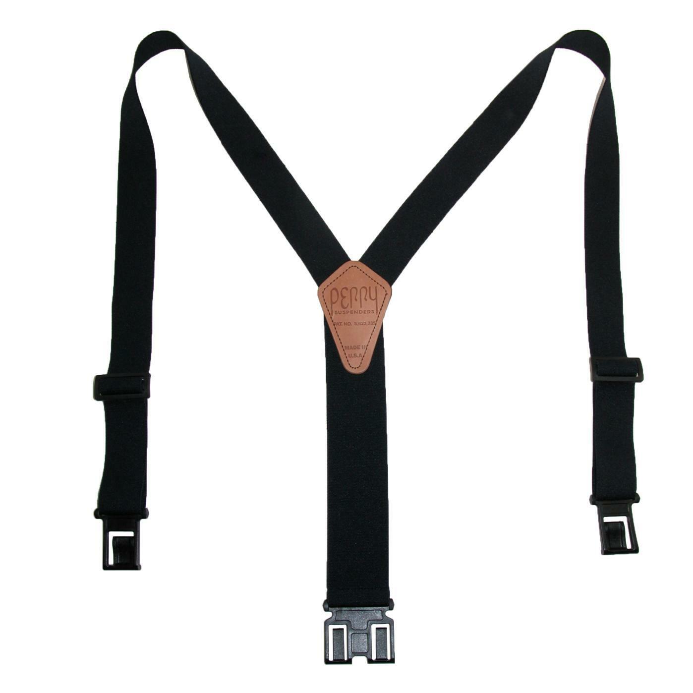 New Perry Suspenders Mens 1.5 Inch Wide Elastic Hook End Suspenders (reg & Tall)