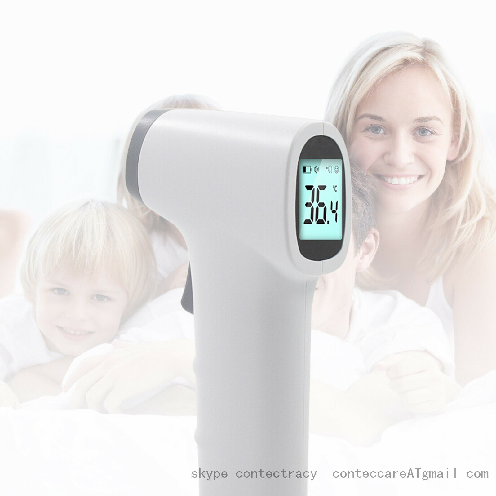 Contec Forehead Thermometer Digital Termometro For Non-contact Fever Body,alarm