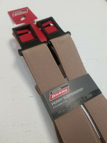 New Dickies Perry Adjustable Suspenders - Khaki