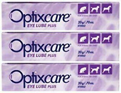 Optixcare Eye Lube Plus 20g For Dog Cat Horses 3-pack