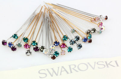 Genuine Swarovski Crystal Head Pins With 1088 Xirius Chatons