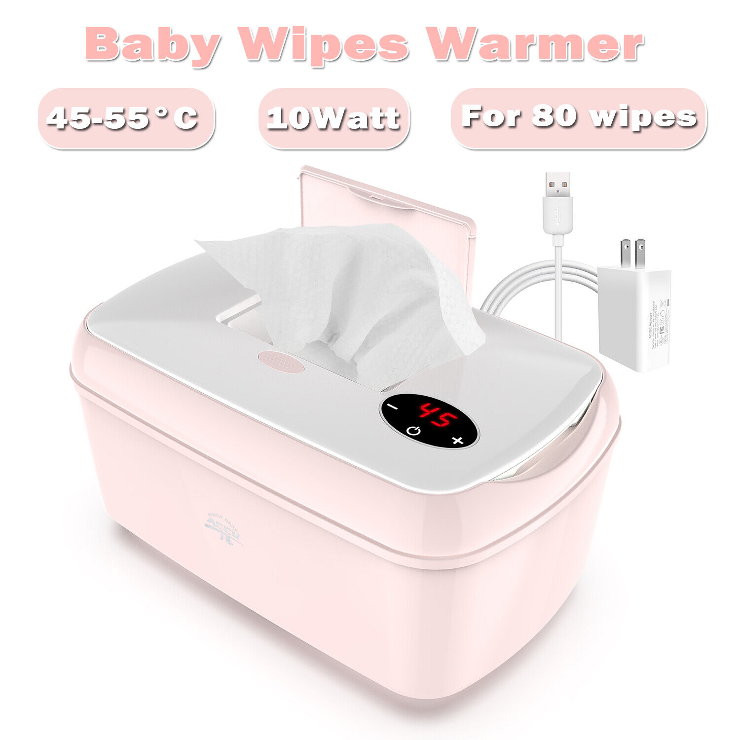 Accu Baby Wipe Warmer Portable Diaper Warmer Quick Heating Led Newborn Gift Us