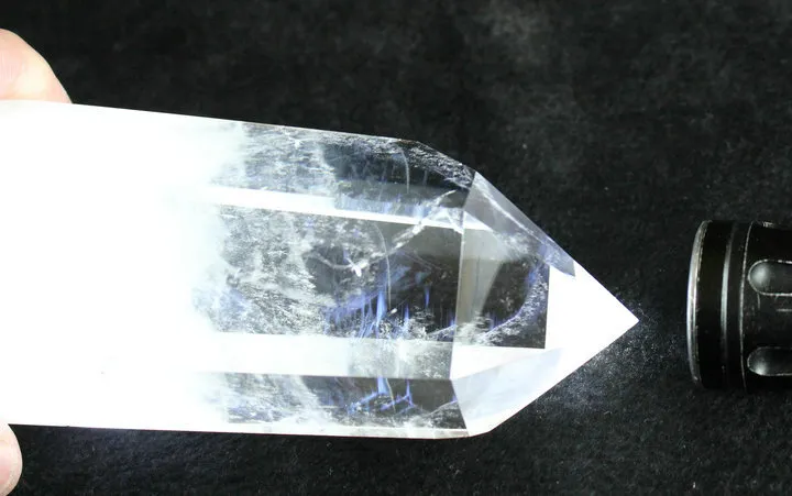 1.9lb Natural Blue Phantom Clear Quartz Crystal Point Healing,angel's Feather